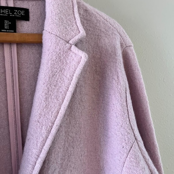 Rachel Zoe Lavender wool-blend Overcoat, Sz L, NWOT - Picture 2 of 7